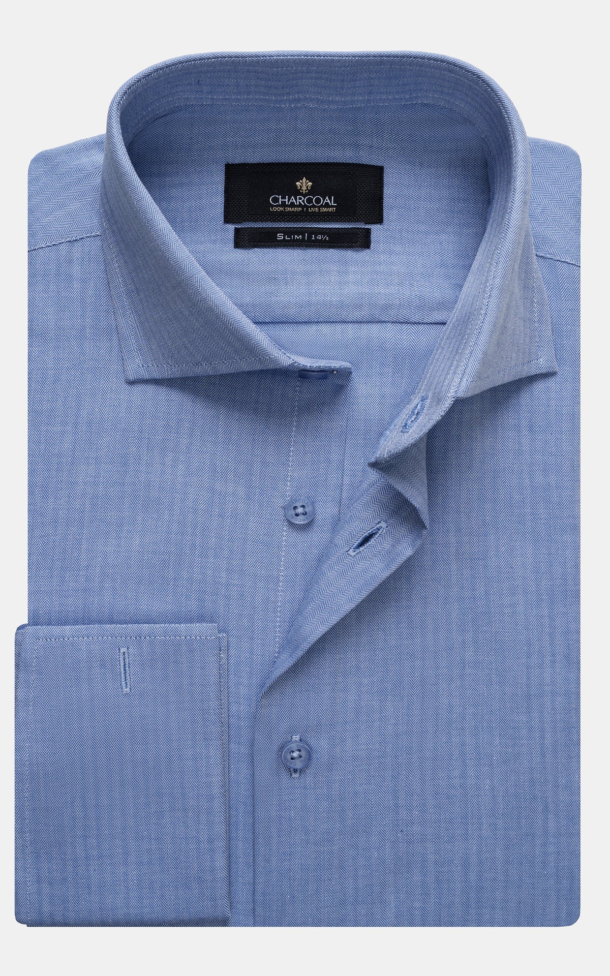 Men’s Blue Dress Shirt – Classic Formal Button-Down Shirt | MWD Online