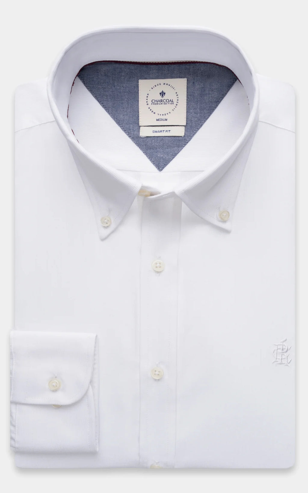 Men’s White Button-Down Collar Smart Shirt – Classic Formal & Casual Wear | MWD Online