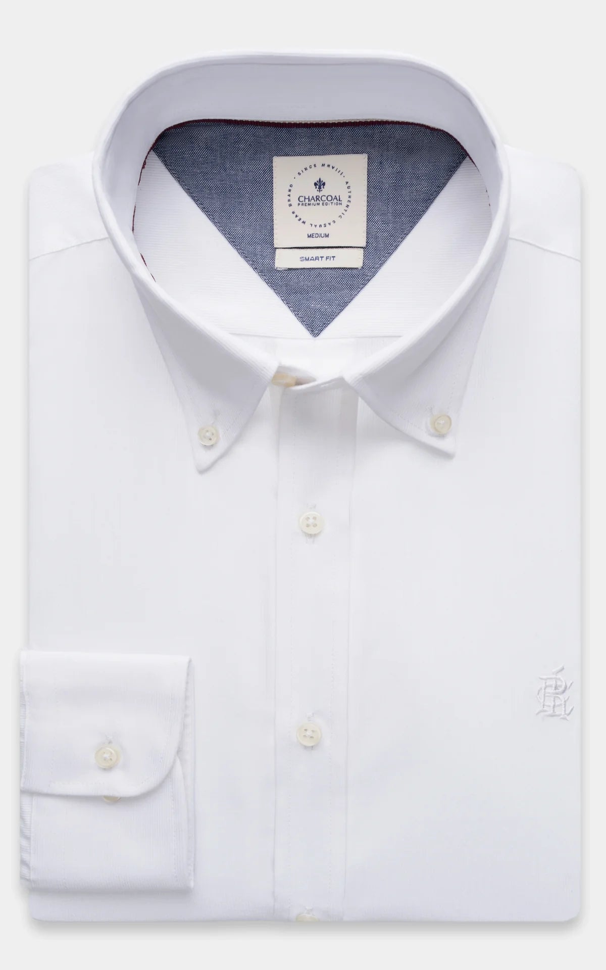 Men’s White Button-Down Collar Smart Shirt – Classic Formal & Casual Wear | MWD Online
