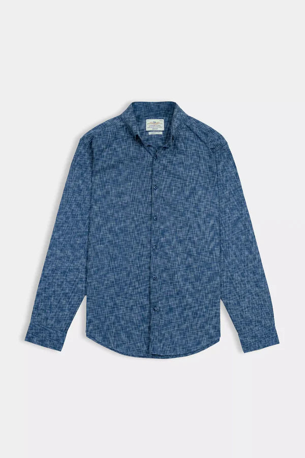 Men’s Navy Regular Fit Casual Shirt – Classic Everyday Shirt | MWD Online