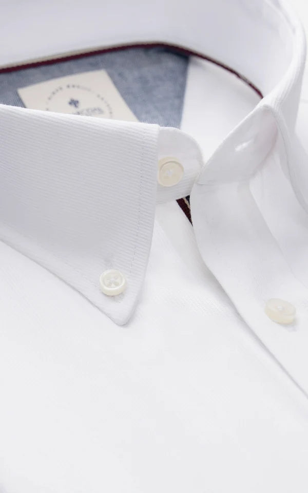 Men’s White Button-Down Collar Smart Shirt – Classic Formal & Casual Wear | MWD Online