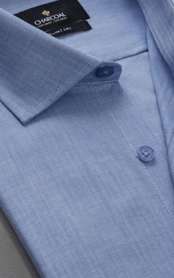 Men’s Blue Dress Shirt – Classic Formal Button-Down Shirt | MWD Online