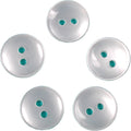 Basic White 2-Hole Shirt Buttons – 9mm Round Sewing Buttons, Pack of 5 | MWD Online
